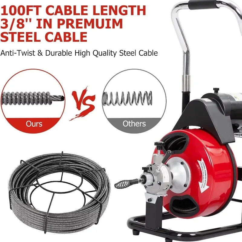 Electric High-Pressure Pipe Cleaning Machine New Condition Unclogging and Drainage Pipe Cleaner