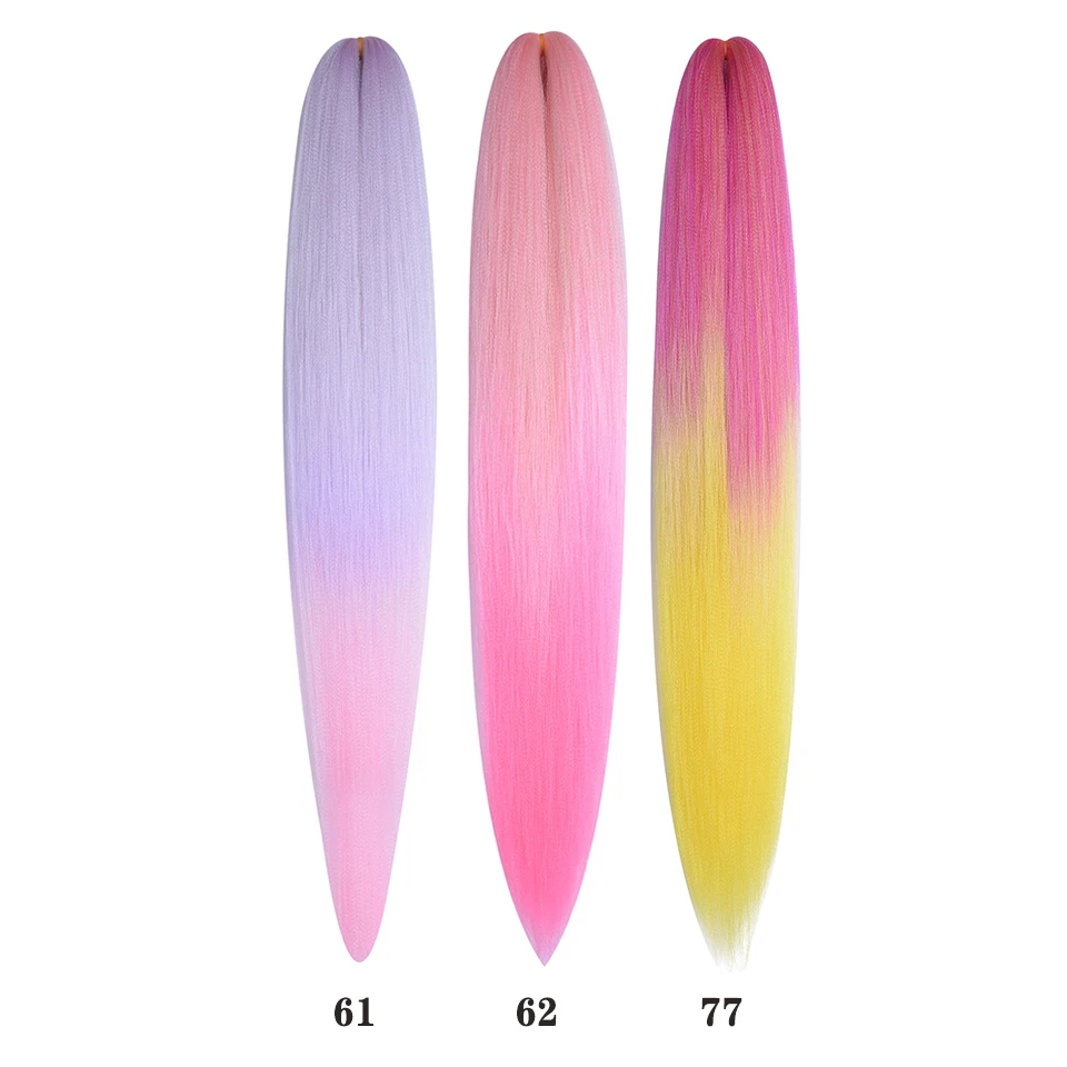 Miss Rola Synthetic Ombre Pre Stretched Kanekalon Hair Jumbo Braid Yaki Straight Hair Extension Twist Braid Bulk Wholesale