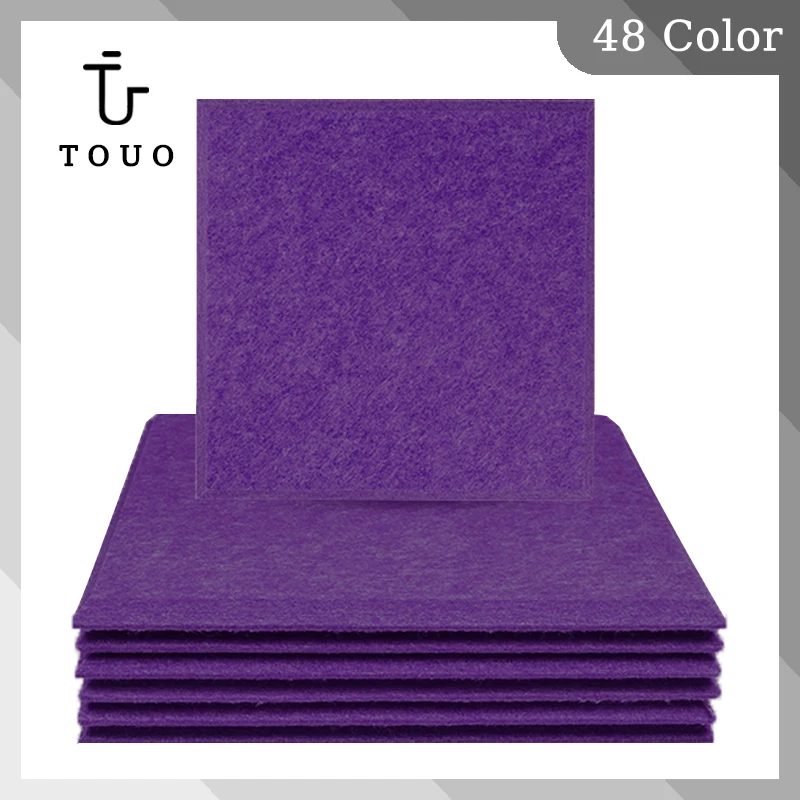 

TOUO 12 Pcs Square Sound Proof Acoustic Panel Soundproofing Wall Panels Study Kids Room Nursery Noise Insulation Wall Decor