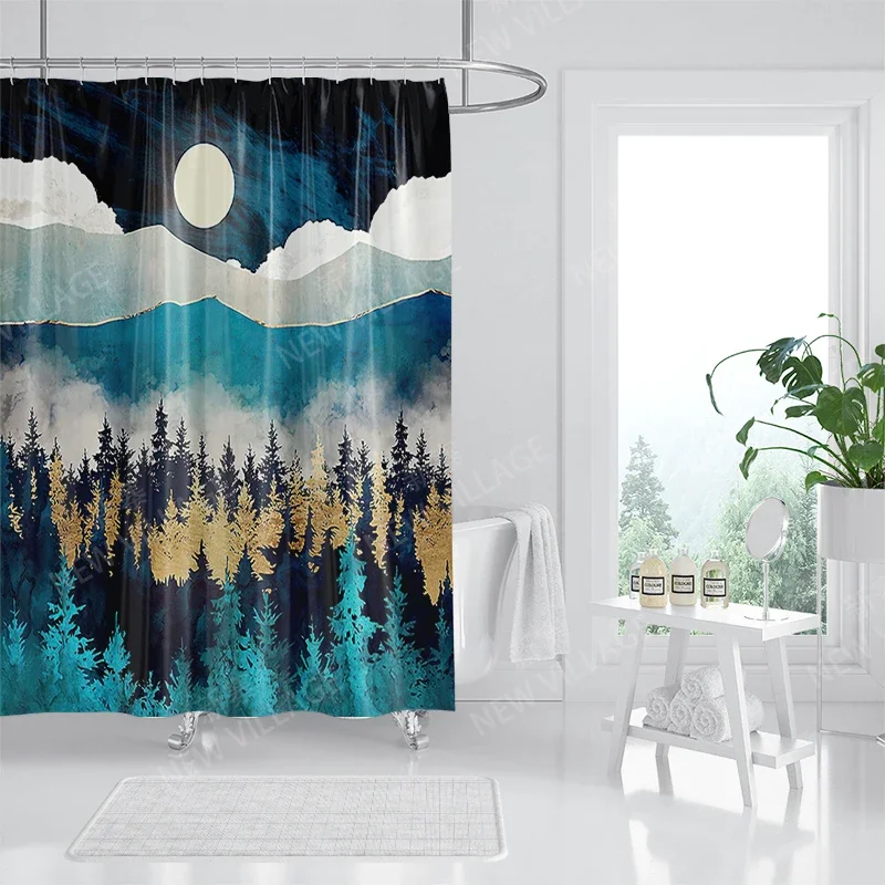 Waterproof fabric shower curtains Bathroom curtain accessories Bath curtain for shower 180x200cm 240*200 anime boho decoration