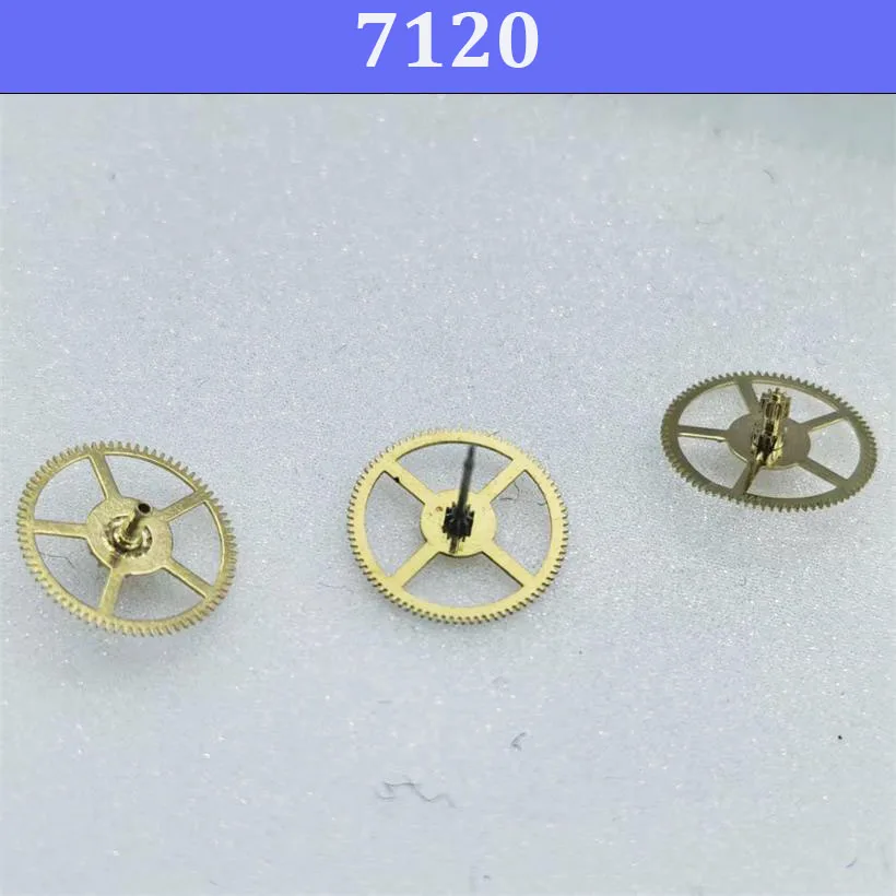 Mechanical Watch Repair Parts Center Wheel Second Wheel Three Wheel Accessories for Domestic 7120 Movement Watch Maintenance