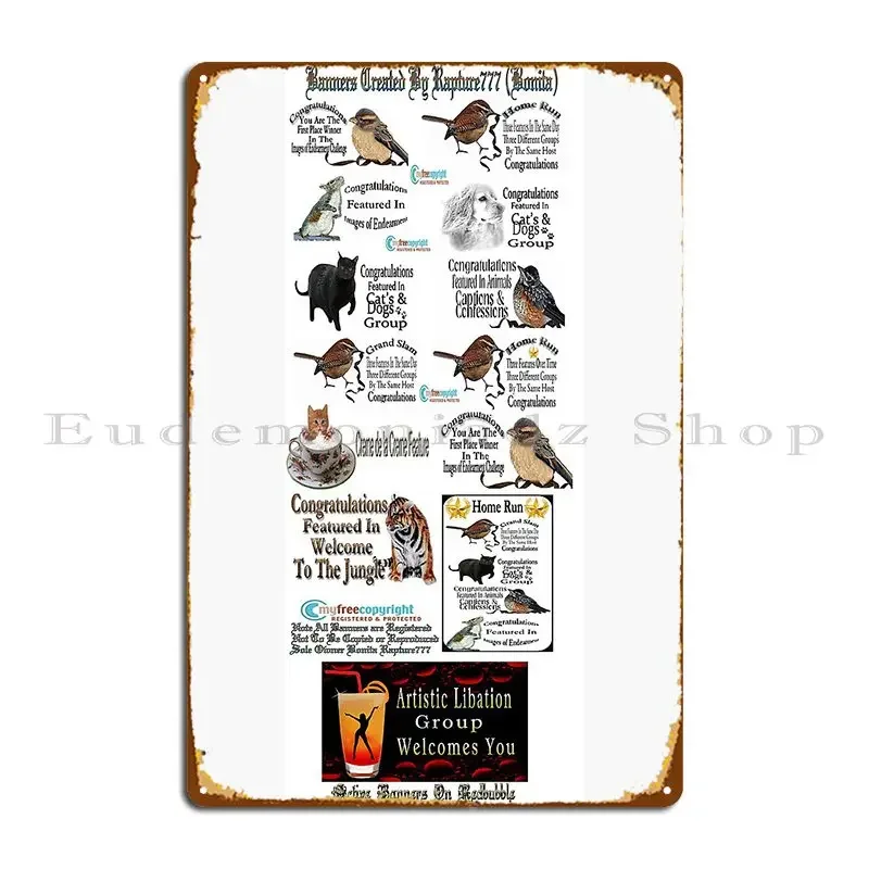 Bannières utilisées sur Redbubble créé Rapture Rapture777 signes métalliques Pub mur grotte concepteur murale créer un affiche en étain