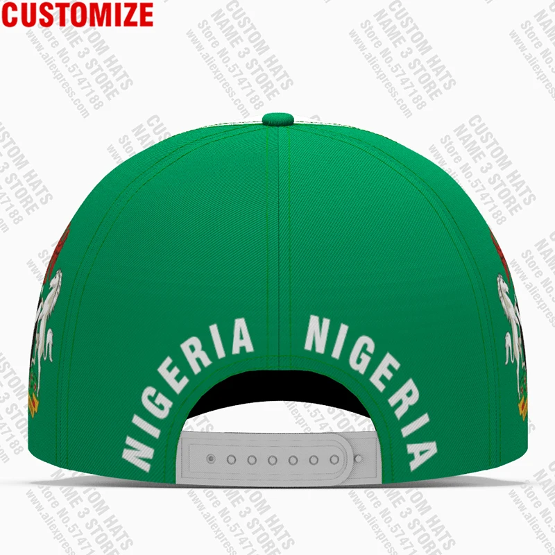 Nigeria Baseball Cap Free 3d Custom Made Name Team Logo Ng Hat Nga Country Travel Federal Nigerian Nation Republic Flag Headgear