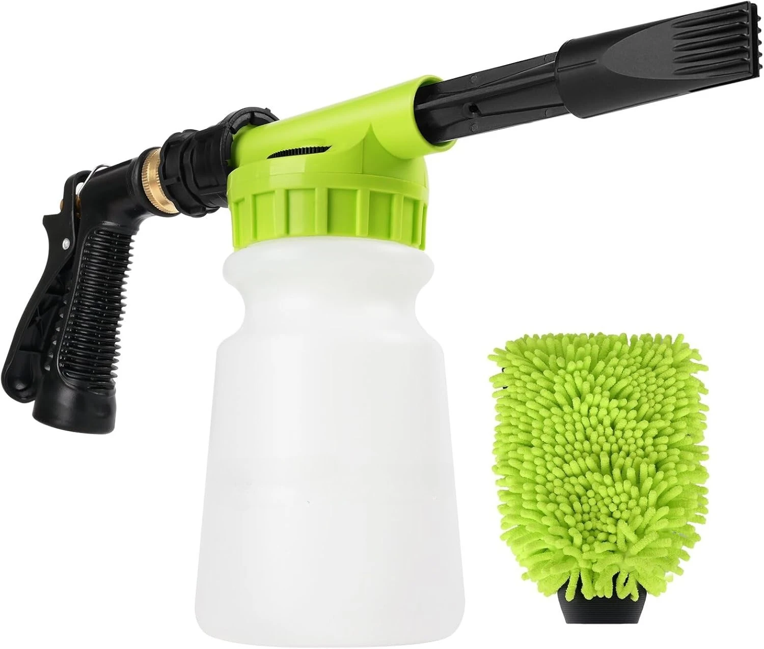 

Пистолет для пенной мойки автомобиля + перчатки из микрофибры для чистки - пенная насадка для садового шланга - мойка автомобилей - автозапчасти - распылитель пены