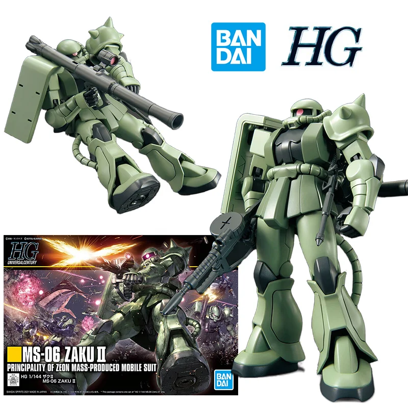 

Bandai HG 1/144 Zaku II 14 см аниме оригинальная экшн-фигурка Gundam Сборная модель детская игрушка подарок на день рождения Коллекция