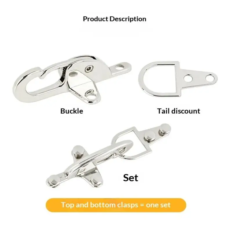✰✪1Pair Metal Buckles Handbag Strap Hook Screw Decorative Lobster Clasp Connector Button Jacket Belt Buckle Accessory