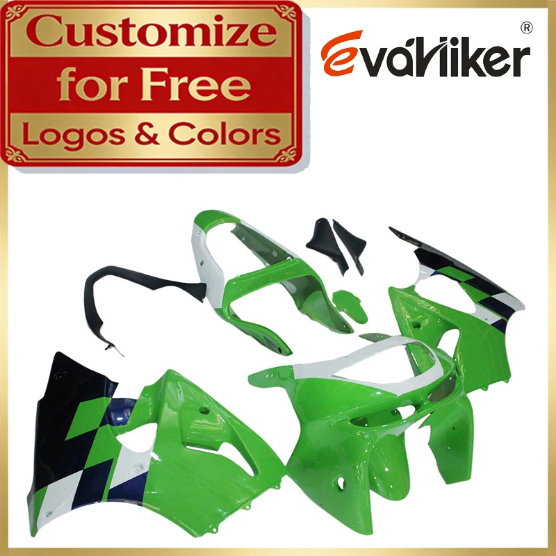 

Комплект обтекателей из ABS-пластика для мотоцикла Kawasaki ZX6R 1998-1999 (ZX636 98-99), зеленый, с возможностью индивидуальной графики