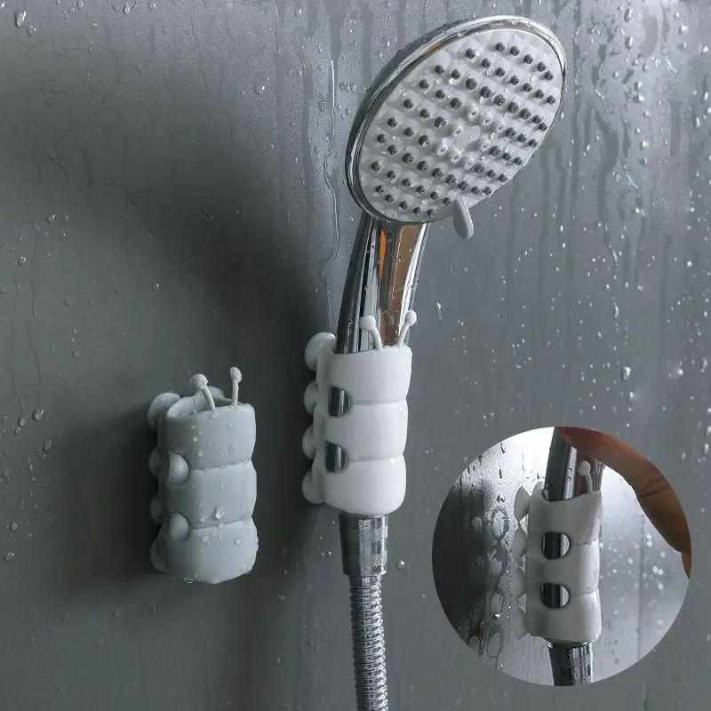 Soporte de ducha sin perforaciones, soporte de succión para baño, estante de montaje en pared, con ventosa, accesorio de Ducha