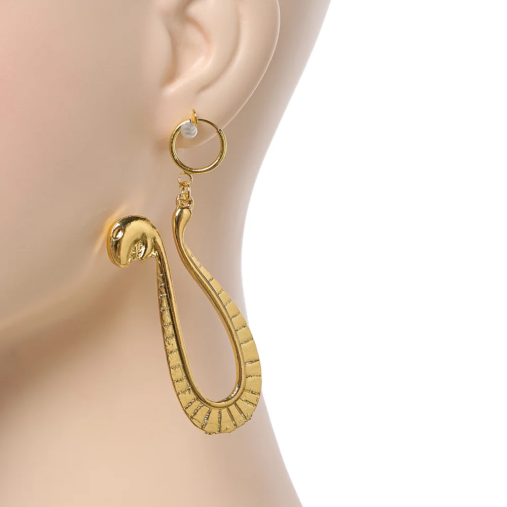 Boa Hancock Earrings Cosplay Fantasy Jewelry Anime Pirate Costume Disguise Accessories Women Roleplay Fantasia Party Props Gifts