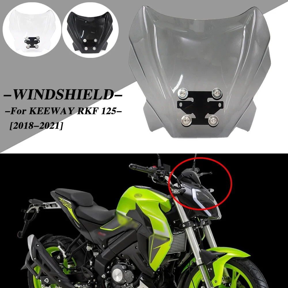 

For KEEWAY RKF 125 2018 2019 2020 New Motorcycle Accessories Windshield Windscreen Wind Shield Deflectore RKF125