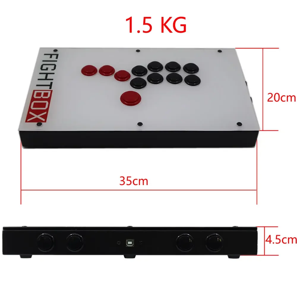 BOARD-UP5 جميع أزرار Sanwa FightBox FIGHTING Hitbox Arcade Style Joystick Fight Stick Game Controller لأجهزة Xbox X/s/PS5/PS4/PC