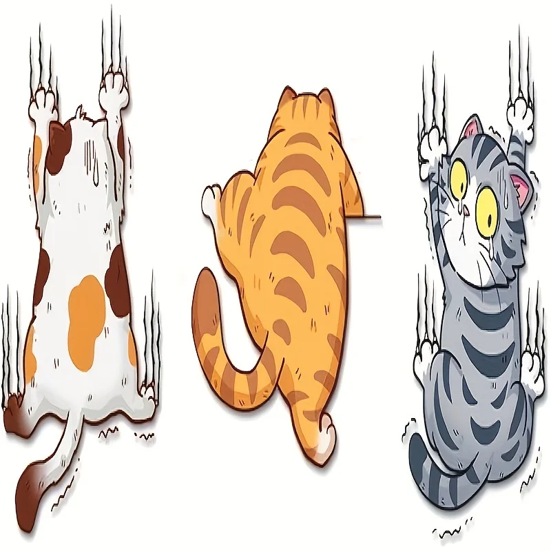 3-Piece Naughty Cat Scratch Vinyl Decal Medium Size Perfect for Cars Trucks Motorcycles Walls and Windows Bumper Cat Accessories image 2