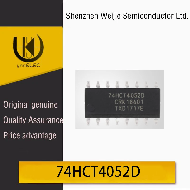 Genuine 74HCT4052D, 118 SOP-16 Dual-Channel 4-Port Analog Multiplexer Chip Silk Screen