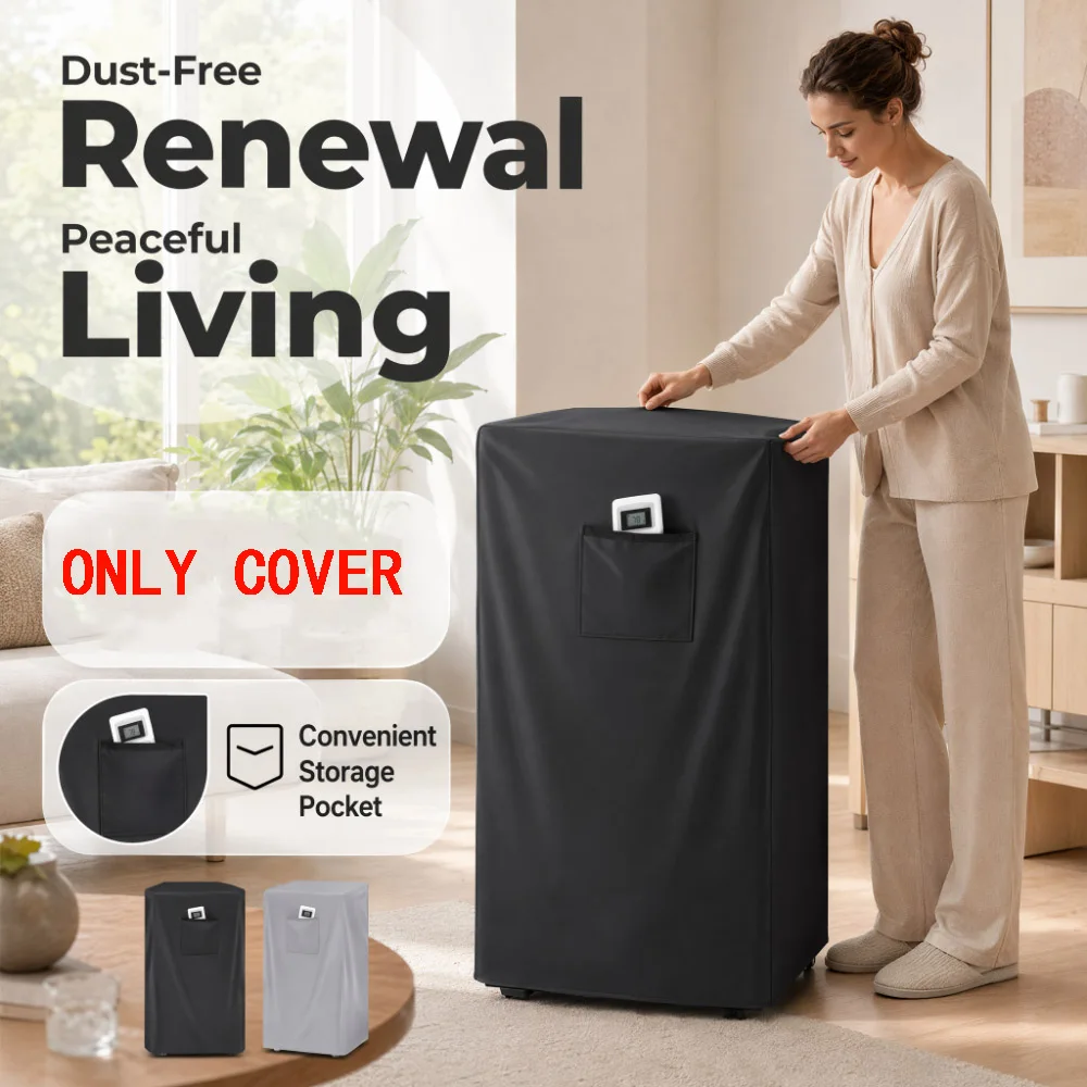 Portable Air Conditioner Cover – Built-In Side Storage Pocket for Remote & Cables for Living Rooms & Entertainment Rooms view 2