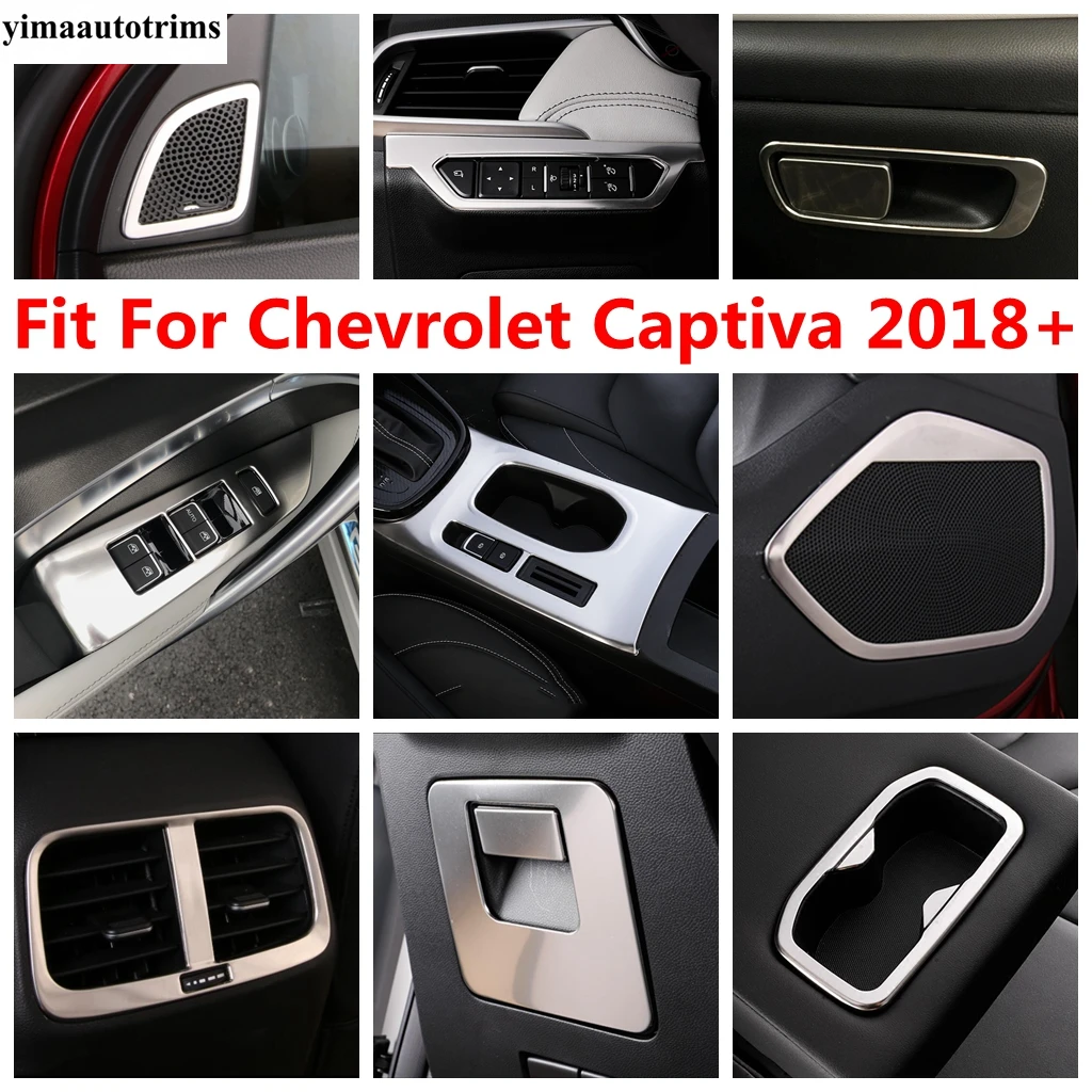 

Stainless Steel Dashboard Gear Panel Head Lamp Door Speaker Cover Trim For Chevrolet Captiva 2018 -2021 Car Accessories Interior