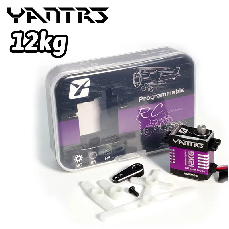 

YANTRS 12KG PRO Micro All-Metal Brushless Servo High Torque High Voltage Digital Servo 0612MG-B RC Car Parts