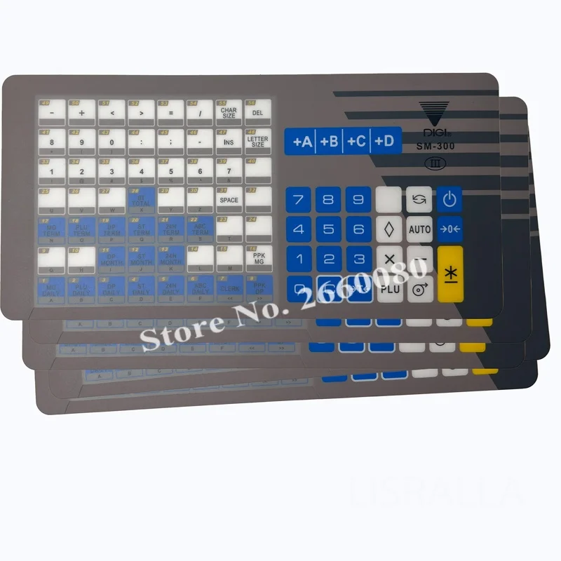 5 szt. Oryginalna Nowa Folia Klawiatury SM300 Wersja Angielska do Waga Balansująca DIGI SM300P Panel SM-300P 56 Klawiszy Arkusz Klawiszy — zdjęcie produktu 4
