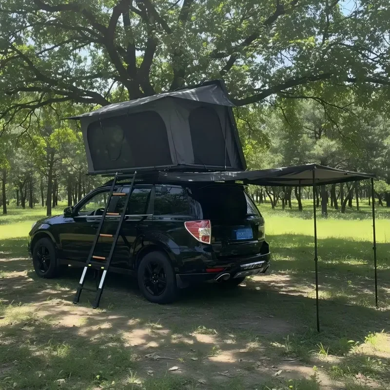 4x4 New Car Side Tent Oxford Four-season Foldable 270 Degree 2m 2.5m Black Waterproof 3-4 Person Outdoor Camping SUV