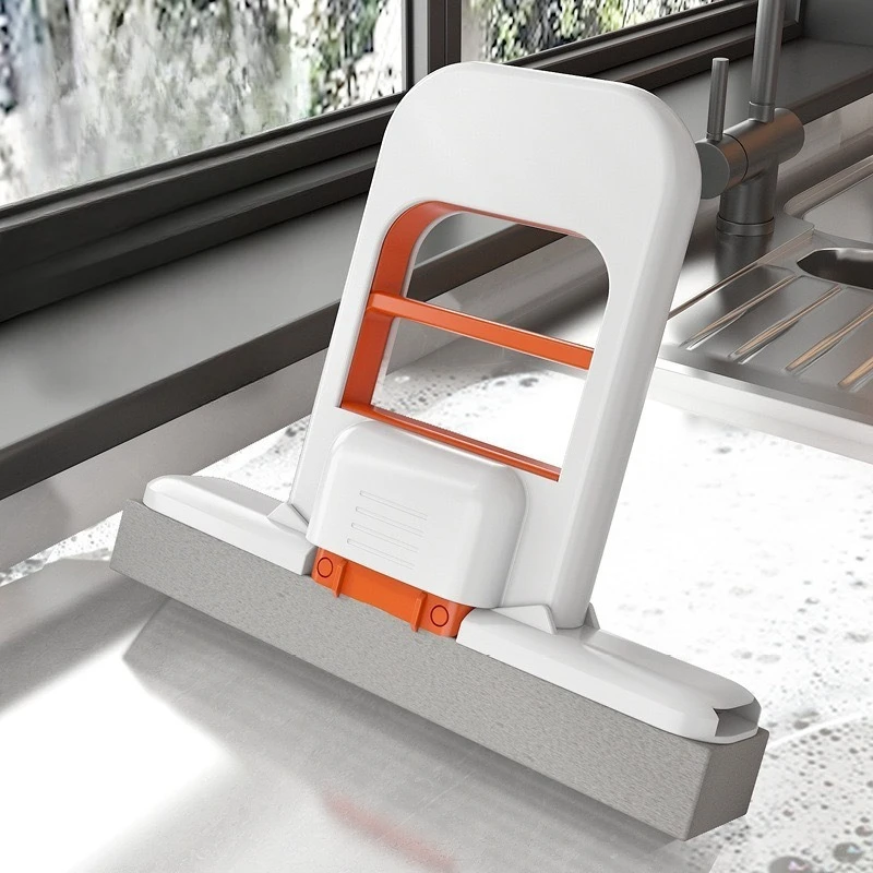 

Foldable Tabletop Mini Mop Durable and Hand-washable Lazy Man's Sponge Mop Household Water-absorbing and Stain-removing Mop