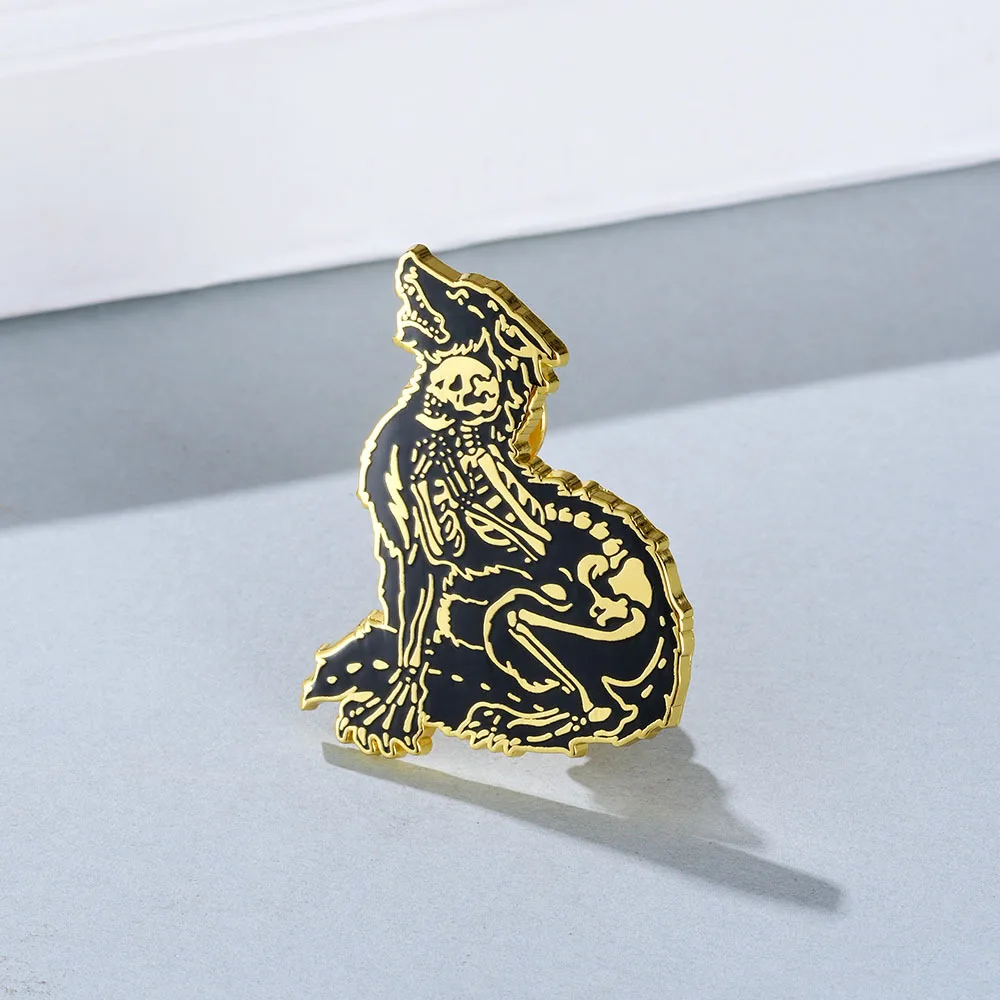 Cthulhu Leuchtturm Oktopus Cosplay Abzeichen Anime Cerberus Pin Gotischer Wolf Schädel Eulen Halloween Pin Jirai Kei Kostüm-Requisiten – Detail 11