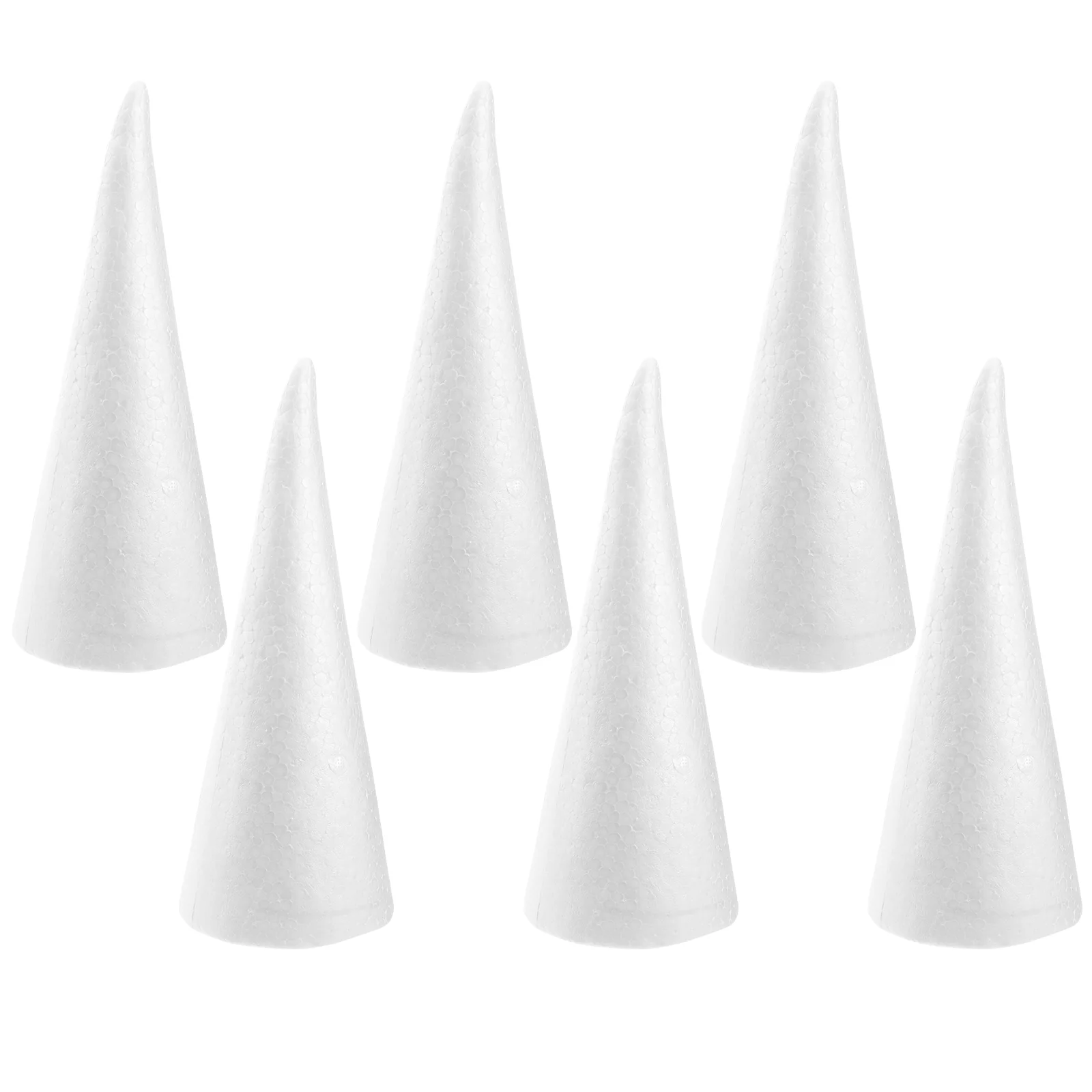 6 Pcs Foam Cone Tower Cones Children Christmas Tree Craft Kid Toys Decor DIY Tail Father