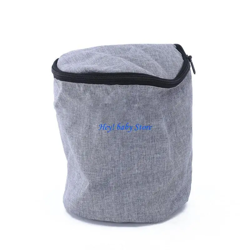 

Q1FE Baby Stroller Bag Portable Hanging Storage with Lid and Zipper for Milk Bottle Diaper Bag Tissue Wet Paper
