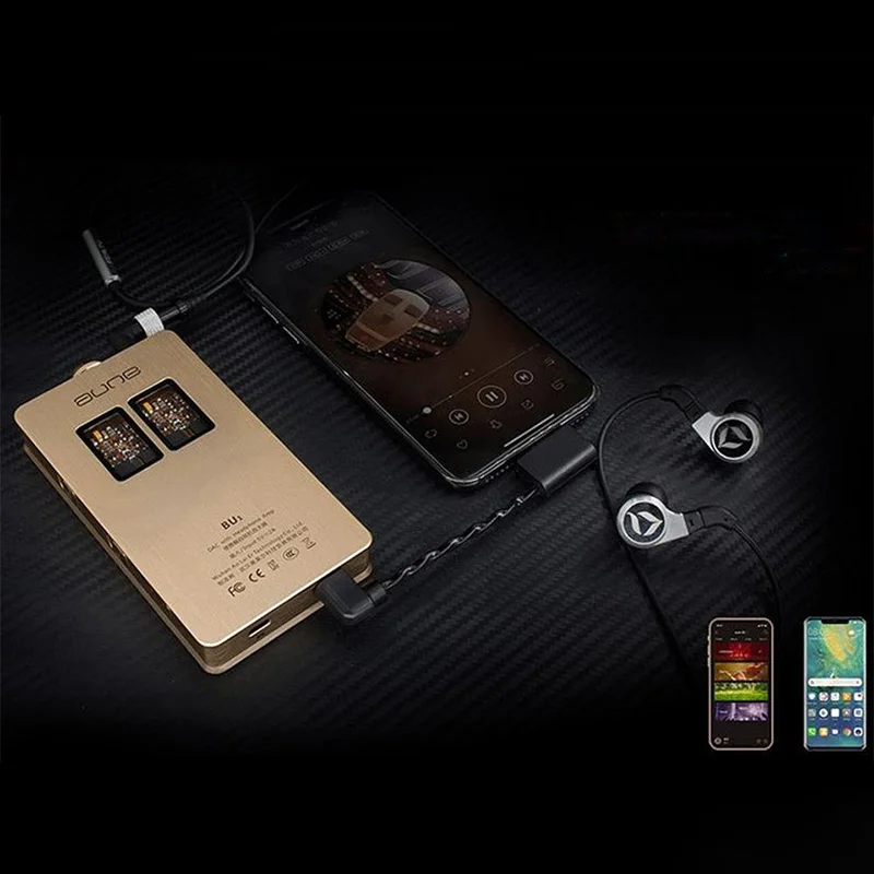 AUNE BU1 DSD512 32Bit/768k منفصلة تماما HiFi المحمولة مايكرو USB DAC مضخم ضوت سماعات الأذن