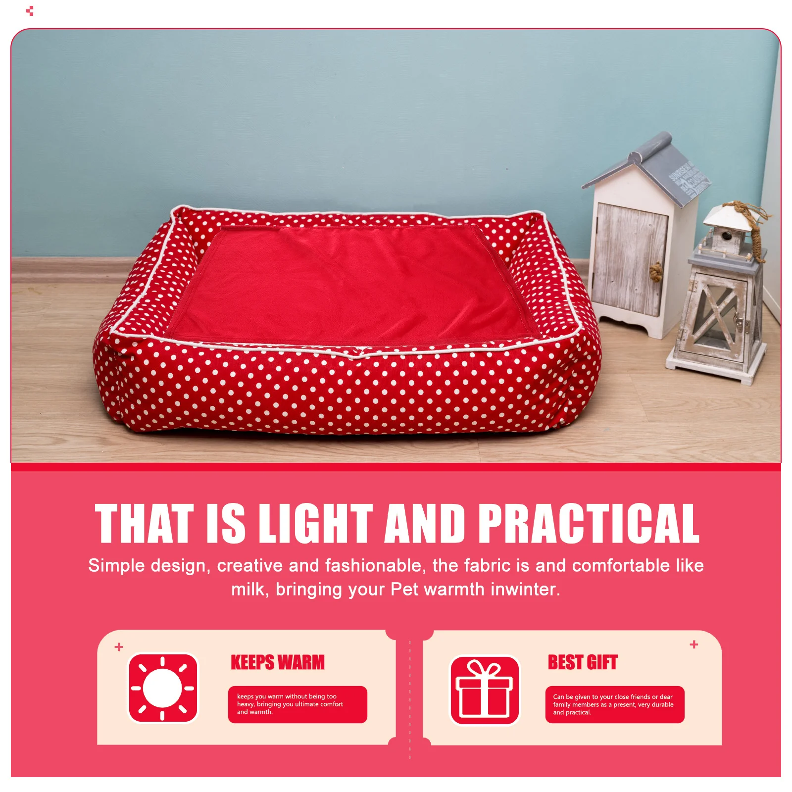 Flannel Pet Blanket Red Super Soft Lightweight Warm Cozy Fleece Solid Color Towel Bedding Flannel Pet Blanket