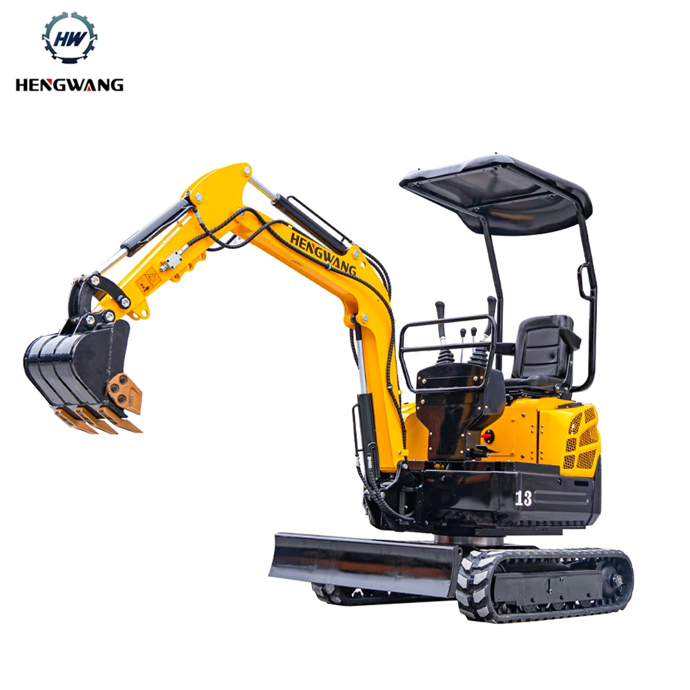 

HW-13W 1 Ton Crawler Excavator Euro 5 Diesel Engine China Hydraulic Mini Bagger Small Digger Tractor for Sale Custom