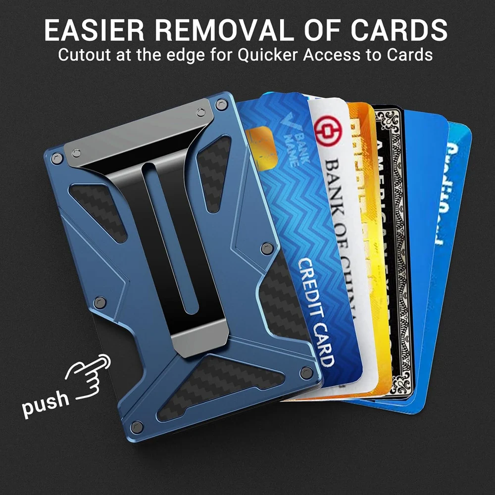 محفظة هاتف مغناطيسية متوافقة مع حامل بطاقات Apple MagSafe المعدنية مع حامل AirTag، وحجب RFID ومشبك المال Mag Safe Wa #2