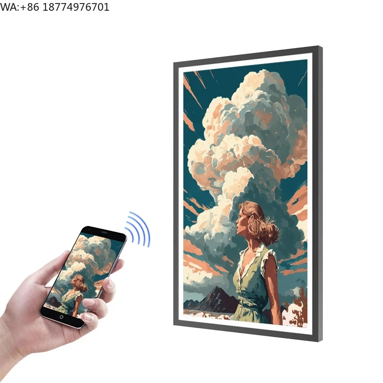 

Cheapest Nft Display 55 Inch Anti-Glare NFT APP Supports Encrypted Storage Wooden Nft Display