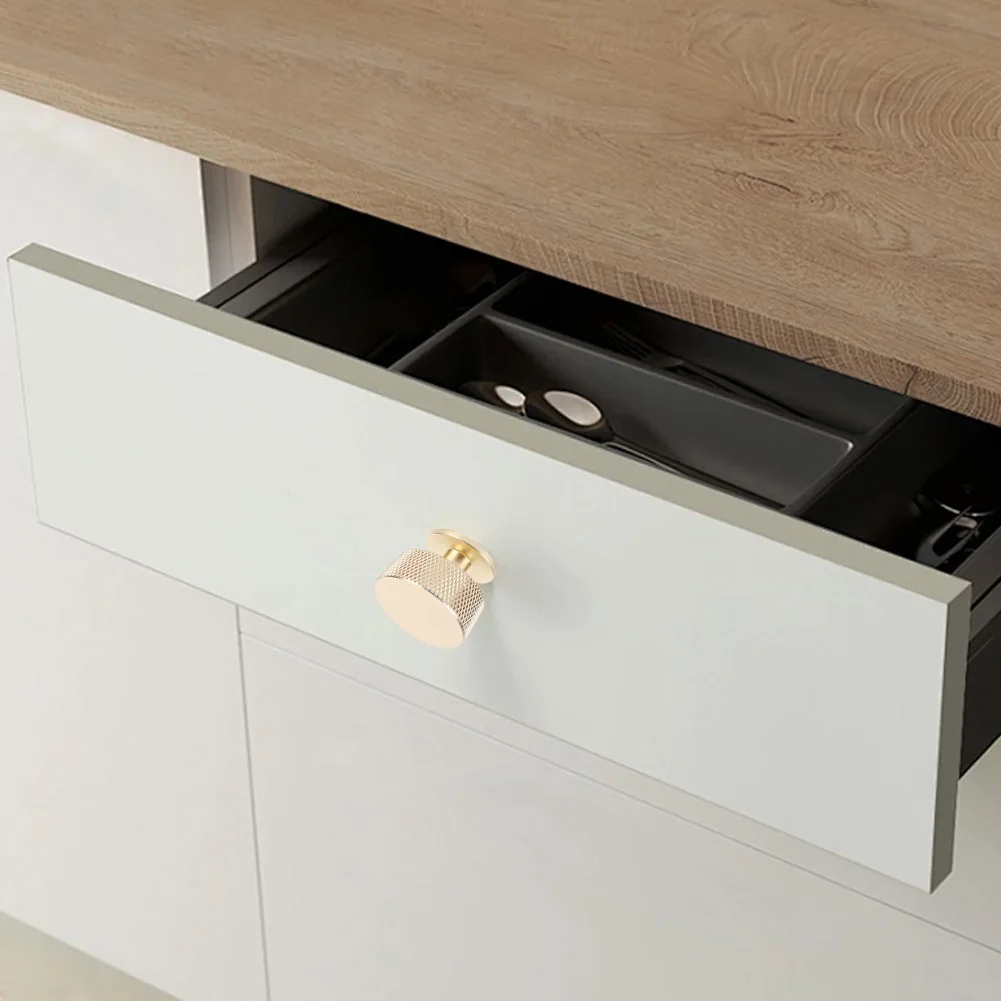 10 PCS Cabinet Handles Single Hole Kitchen Cupboard Knobs Knurled Cupboard Door Knob Pull Handle Drawer Pulls Furniture Hardware