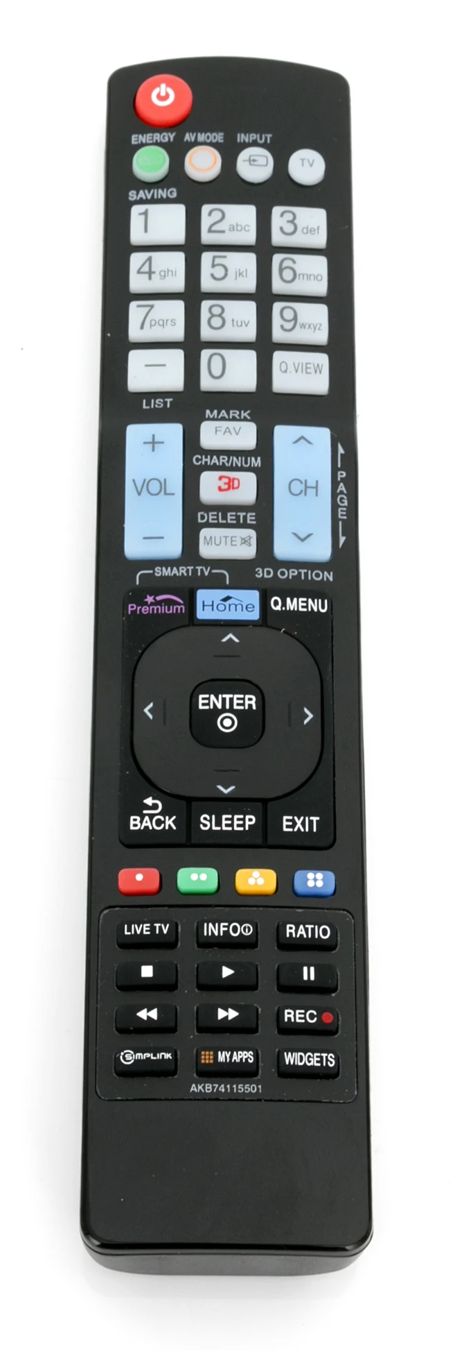 Nuevo Control Remoto de Repuesto AKB74115501 Compatible con LG LCD LED HDTV 26LT673 26LT673H 32CS460 32CS461 32CS560 32CS560UE