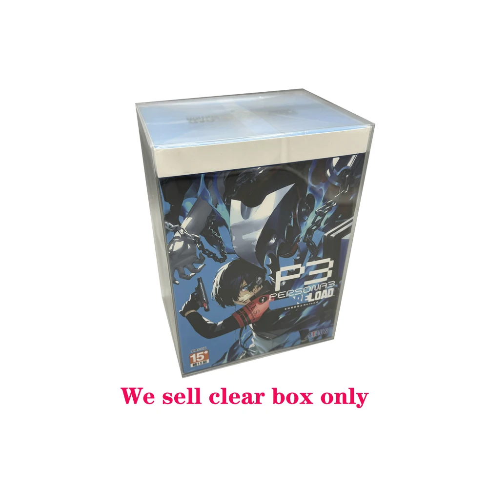 Transparent  Clear PET cover  For PS5 PS4 Persona 3 Reload P3RE reload Limited  Edition  collection protection display box