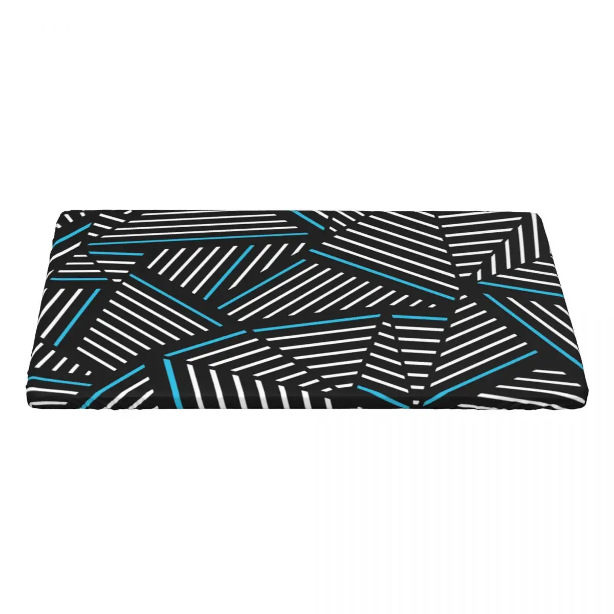 Custom Abstract Liner Geometric Invert Electric Tablecloth Rectangular Waterproof Table Cover Cloth for Party 4FT