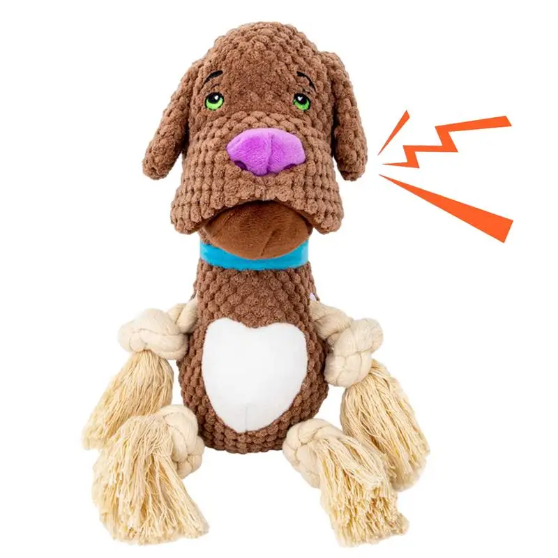 

Собака плюшевая жевательная игрушка плюшевая мягкая жевательная игрушка для собак прочные игрушки для собак с мультяшной формой собаки подходит для щенка маленький и