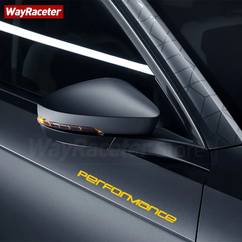 2 Pcs Door Side Fender Sticker GTI Performance Style Bumper Body Creative Reflective Vinyl Decal For VW Golf MK7 MK8 MK5 MK6