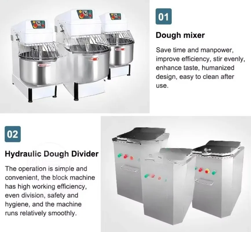 A complete set of baking and pastry equipment Large commercial French bread making machine