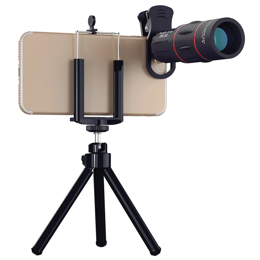 

Portable 18x Monocular Telescope Zoom Mobile Phone Lens for Smartphones Iphone With Tripod Phone Clip