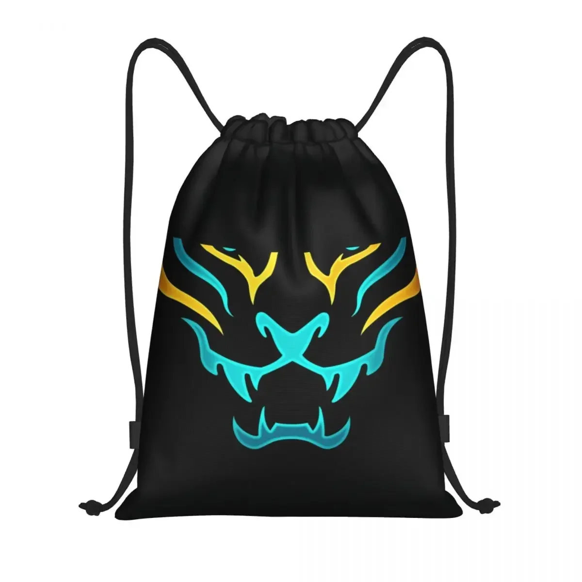 Custom KDA More Akali Tiger Cosplay Drawstring Bag Men Women Lightweight Legends Battle Game Sports Gym Storage Backpack