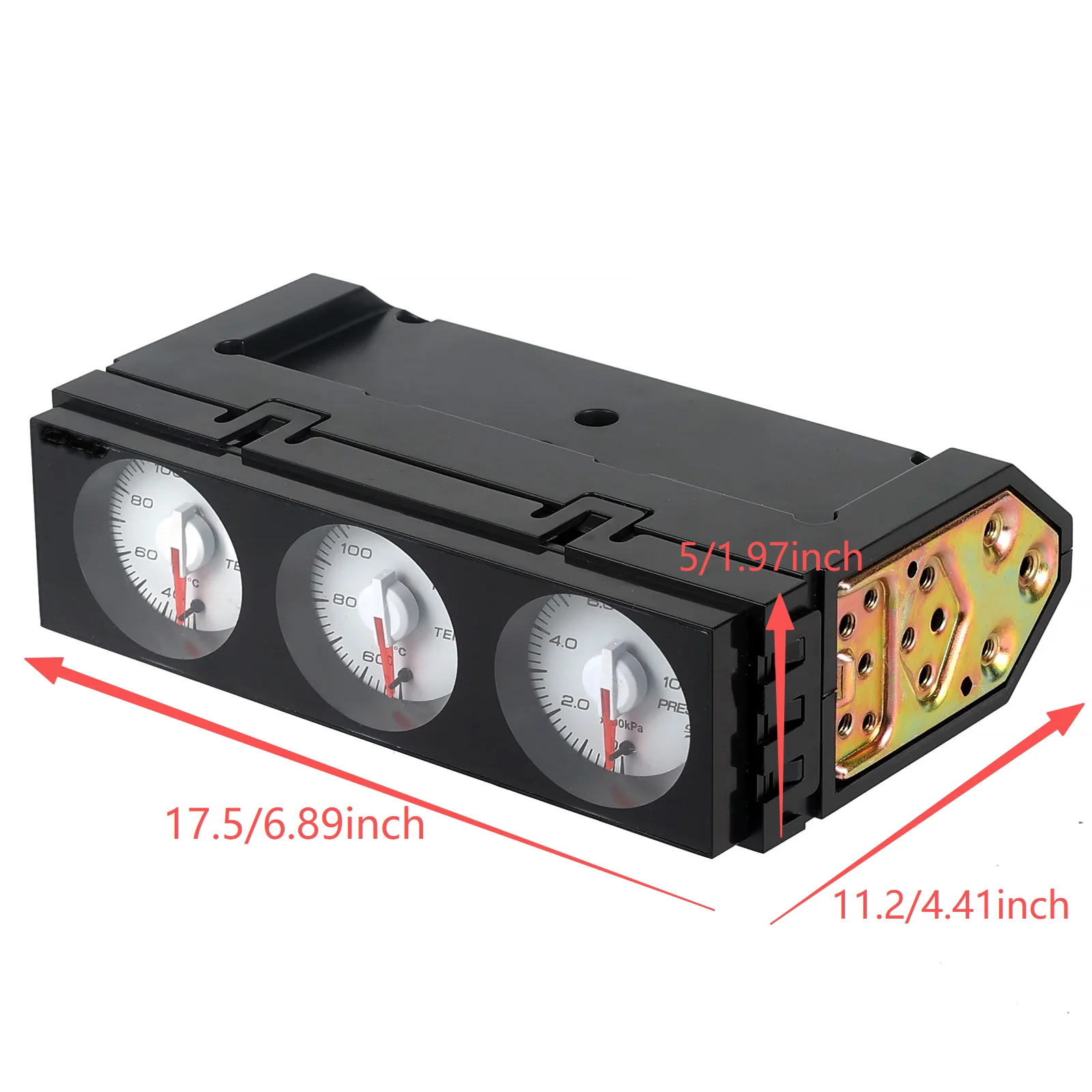 Accessories Difi Meter [DIN-Gauge] White Pointer/Black Dial/White Lighting 10 Background Light Colors Available Nippon Seiki