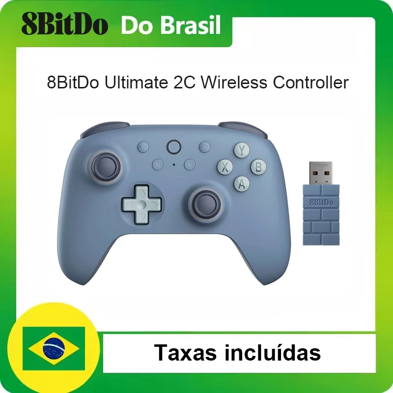 Controle Sem Fio 8Bitdo Ultimate 2C para PC Windows e Android, com Taxa de Polling de 1000Hz, Joysticks com Efeito Hall, Gamepad