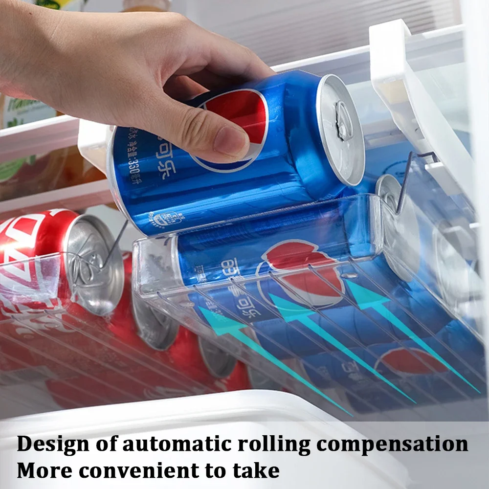 

Hanging Kitchen Organizer Fridge Storage Drawer Box Soda Can Beer Dispenser Holder Egg Fruit Storage Baskets Kitchen Accessories