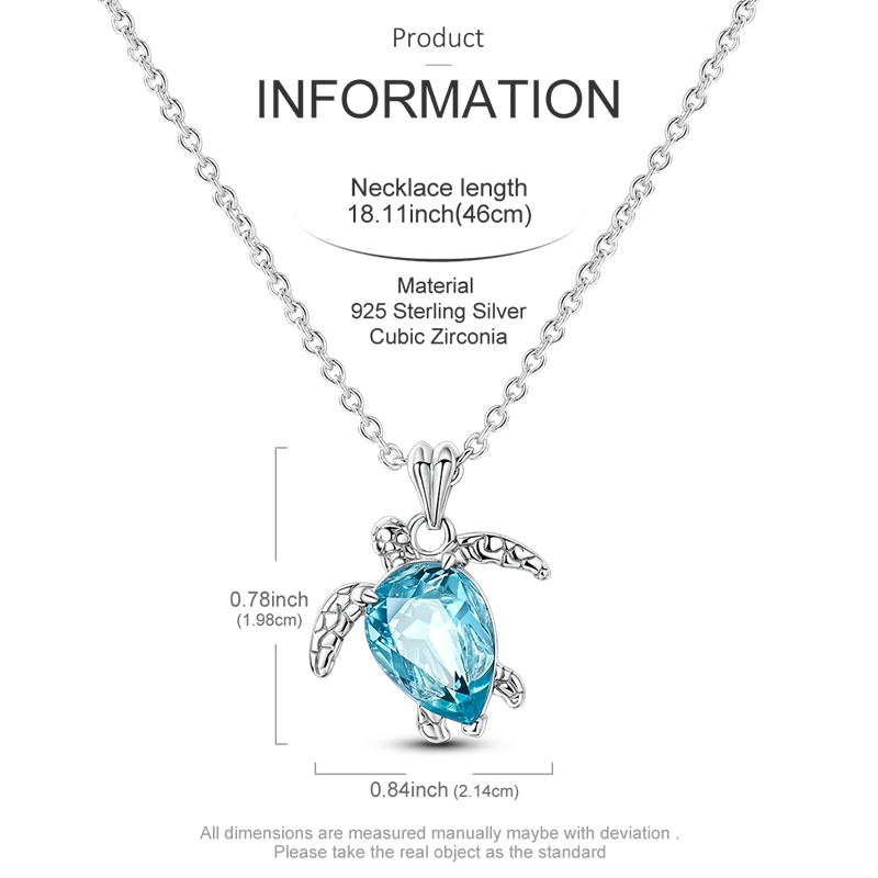 المرأة تألق السلاحف البحرية قلادة 925 فضة الأزرق المحيط سحر الخرز قلادة قلادة صالح الأصلي هدايا مجوهرات الحفلات