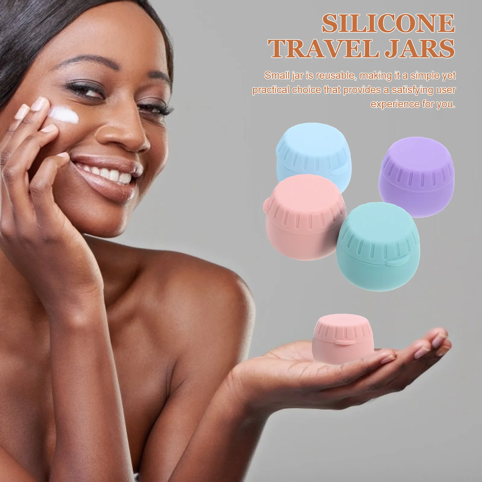 

Набор из 4 разноцветных контейнеров для хранения: маленькие баночки для крема, многоразовые емкости, дорожные баночки для бальзама для губ, лосьона, образцов