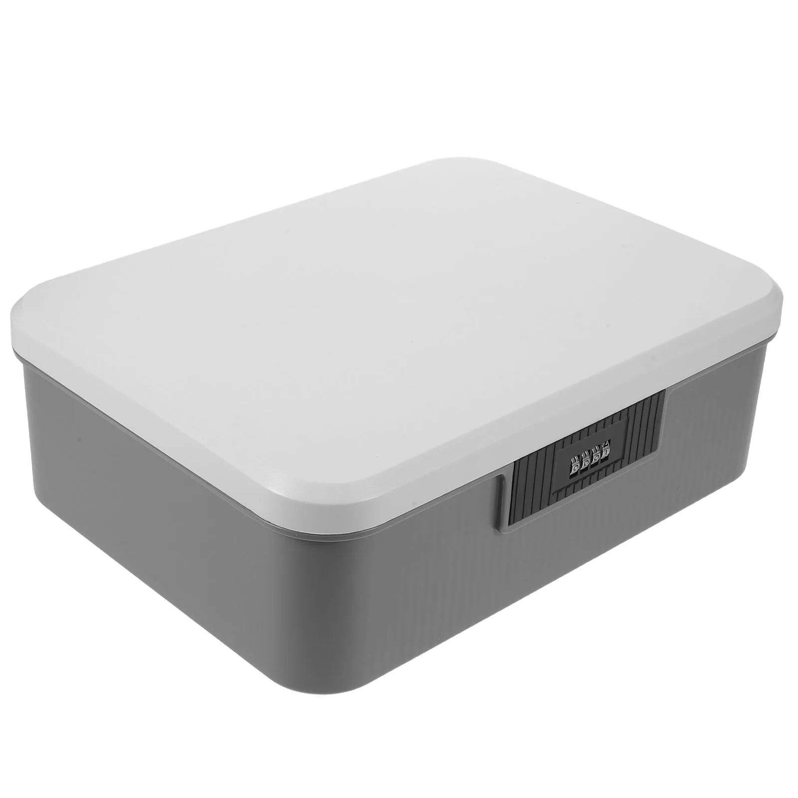 Confidential Storage Box Locking Bin Container with Boxes for Personal Items Car Portable Lockbox Bins Grey