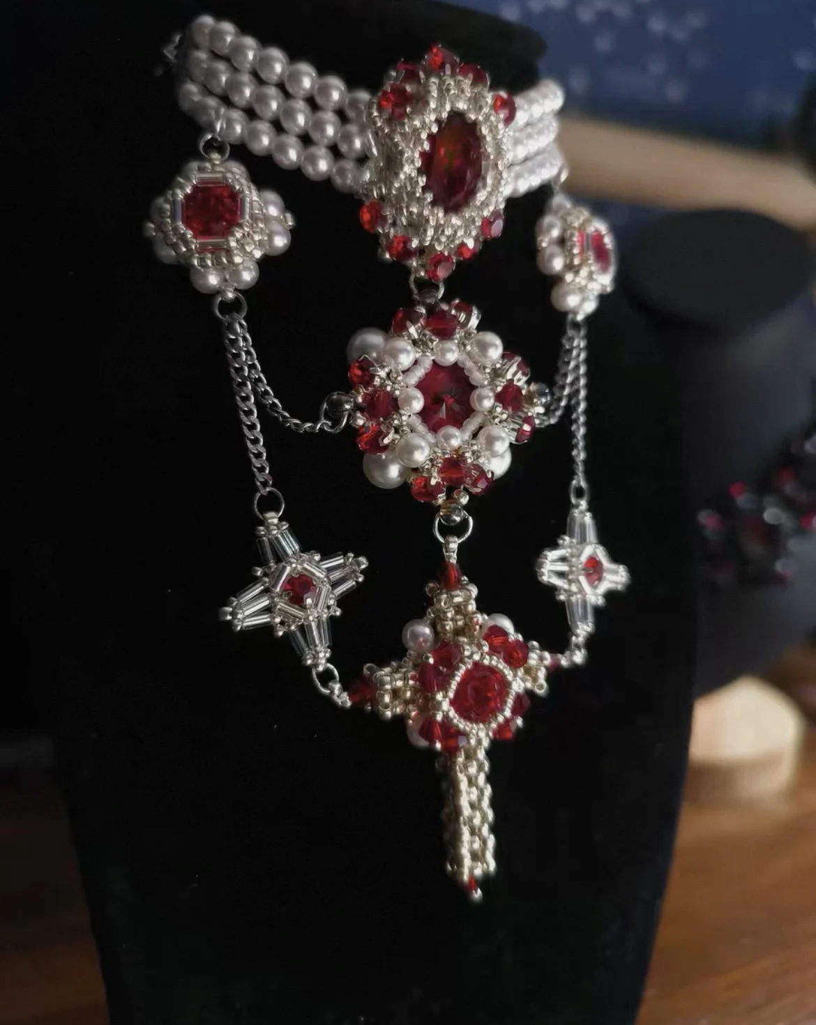 

Customized 1/3 BJD doll necklace, Neck circumference 9-13cm ruby necklace free shipping