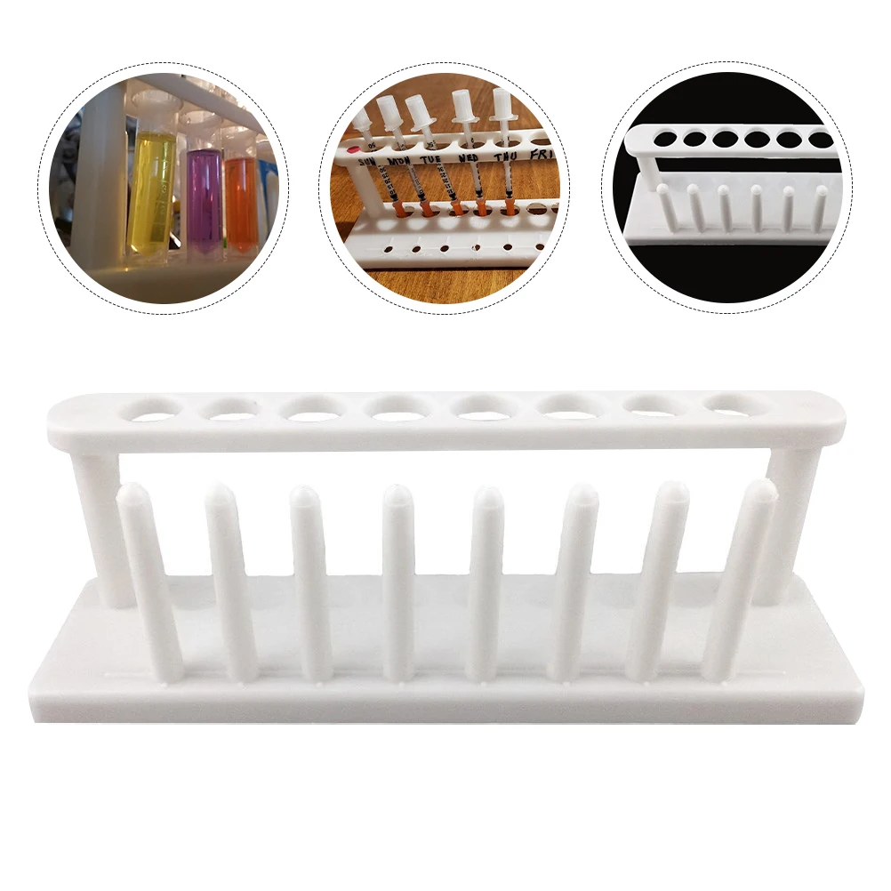 

White Test Tube Rack Plastic Storage Rack For Labs Laboratory Tube Holder Tubes Stand Shelf Organize