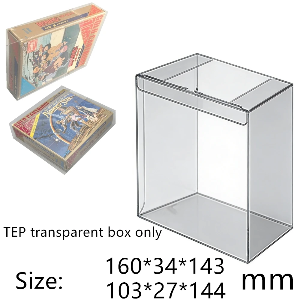 Protector de caja transparente para Sega Master System/SMS, cajas de colección, almacenamiento TEP, carcasa transparente para juegos, estuche de exhibición transparente