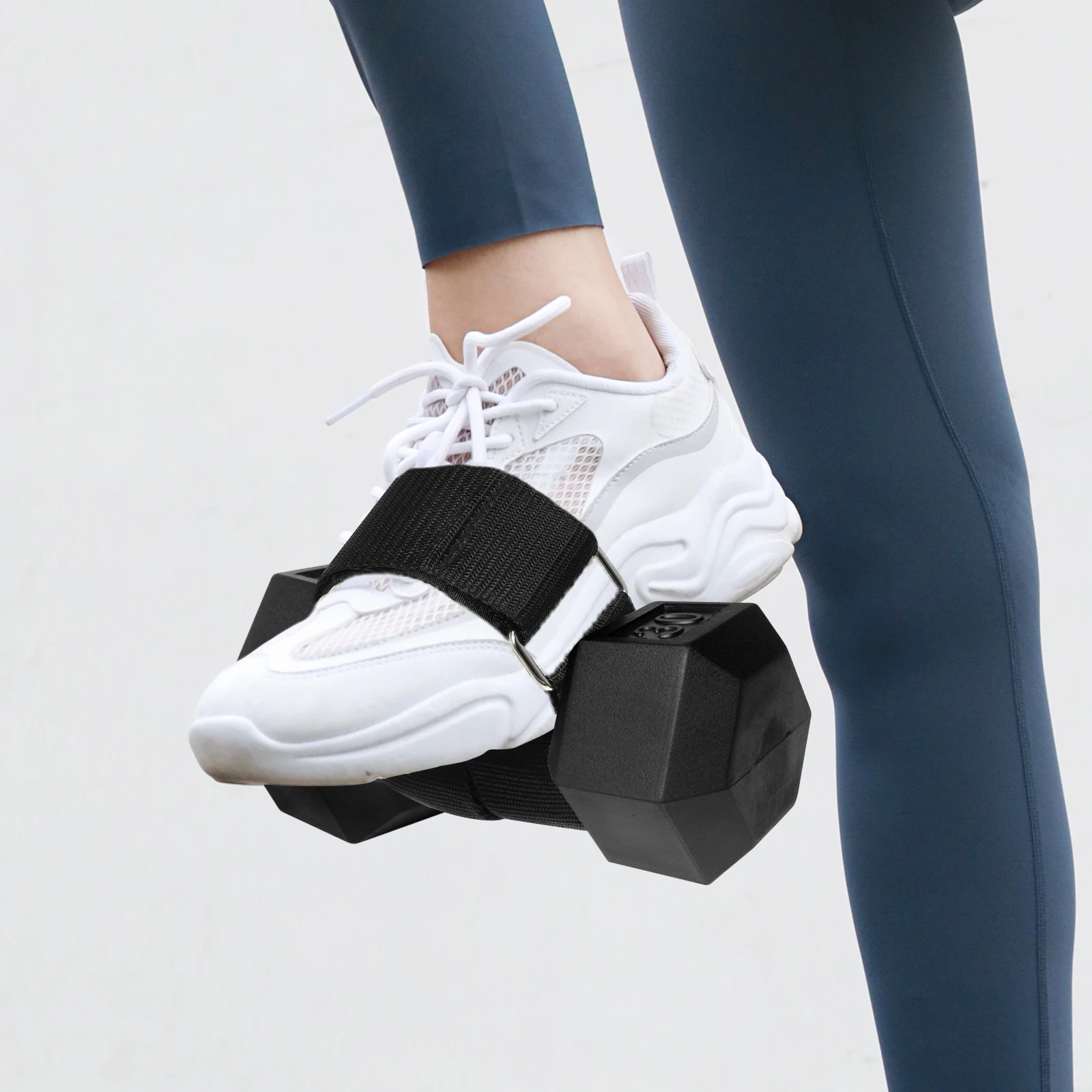 

2Pcs Adjustable Ankle Straps Dumbbell Foot Attachments for Home Gym Leg Workouts Hamstring Tibialis Trainer Weight Lifting